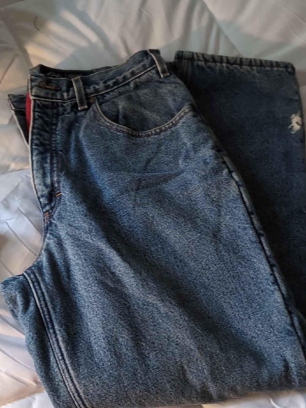 Eddie Bauer Flannel lined Denim Jeans